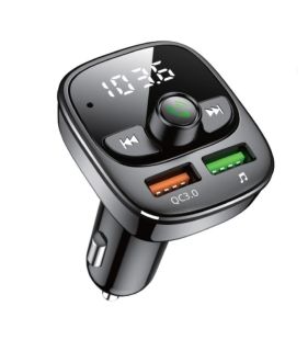 FM модулятор 4you Smart X2 (QC3, 5V/3A, 18W, 2USB, MP3, bt 5.0, Гарантія 12міс) (від 5шт - 5%)