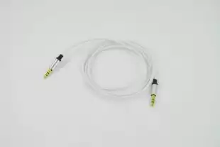 Аудіо кабель 3,5mm / 3,5mm AUX 1m (круглий) White
