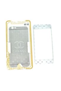 Защитное стекло iPhone 6 COLORFUL Silver (2pcs) гравировка CHANEL "Акционная цена"