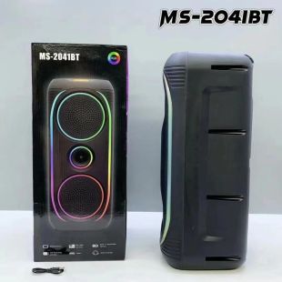 Портативная колонка MS-2041BT (USB+SD+Bluetooth+FM+LED) Black