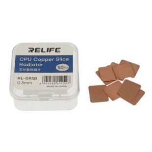 Термопрокладки мідні Relife RL-093B (12 x 14 x 0,3 мм, 50 шт) (M) 