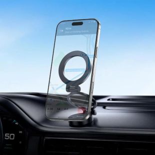 Holder HOCO H98 Rider folding Ring Magnetic (center console) Black