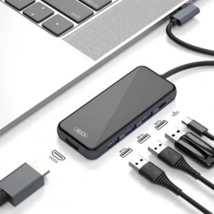 Hub XO HUB002 Type-C Black