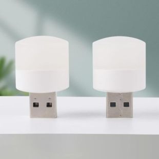 LED USB лампочка цилиндрическая, теплый свет (М) - Цена Недели!