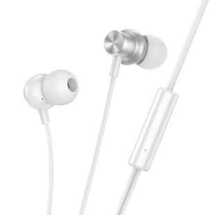 Гарнітура HOCO M110 (мікрофон, круглий шнур) Silver