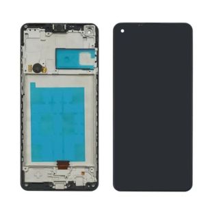 LCD Samsung A21s/A217 с черным тачскрином + корпусная рамка Service Pack (M) 