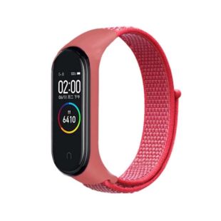 Ремешок на браслет фитнес Xiaomi mi band 3/4 Velcro Crimson