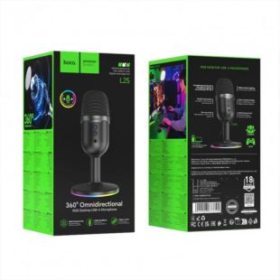 Настільний мікрофон HOCO L25 Bright USB Black