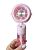 Вентилятор ручний GG-8801 Pink (зволожувач, підставка для телефону, 3 режими, Type-C)