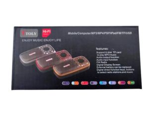 Портативная колонка TO-205 (usb+SD+FM) black/silver