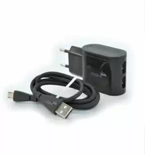 МЗП 4you A22S (2.4A, Smart IC, Auto ID, поліпшена плата, 2USB, Led підсвічування) black + Micro USB