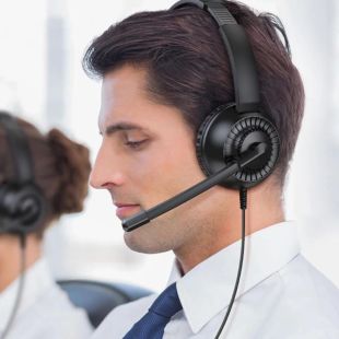 Гарнитура HOCO W112 (микрофон,LED) (Мониторы) Black