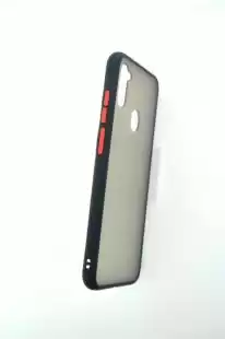 Чохол iPhone 12mini Silicon Gingle Matte black / red 