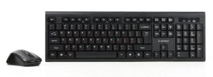 Беспроводной комплект Gembird KBS-WM-03-UA (USB, мультимедийный) Black