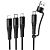 Usb-cable 3 in1 Micro USB/iPhone5/Type-C HOCO X123 1m (круглий) Black