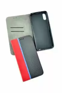 Flip Cover for Xiaomi Redmi 9C Carbon Red / black (4you)