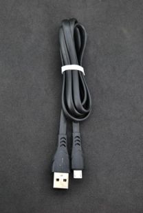Usb-cable Micro USB 4you Sula black ( 2.4A, Silicon )