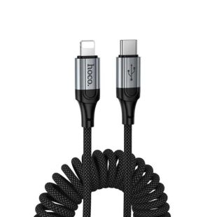 Cable Type-C/iPhone 5 HOCO X121 27W 1.5m (круглий) Black