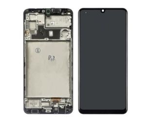 LCD Samsung M32/M325 Galaxy с черным тачскрином + корпусная рамка 6.36" OLED (M) 