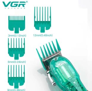Машинка для стрижки VGR V 660 (АКБ, 4 насадки, LED, регулировка лезвий)