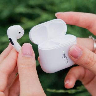 Bluetooth-гарнітура 4you INDUS white (BT 5.3, Гарантія 12міс, РРЦ - 672г) - СМАЧНА ЦІНА!