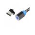 Usb-cable Type-C Aspor-360Pro magnetic 2.4A 1m (круглый,ткань + пластик,метал.коннек) Black