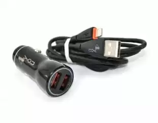 АЗП 4you B2 ( total 5A / 25W, QC3, Fast Charger, 2 USB, 3.6-12V ) black + iPhone 