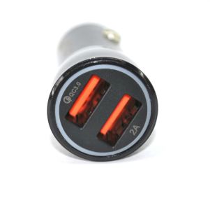 АЗП 4you B2 ( total 5A / 25W, QC3, Fast Charger, 2 USB, 3.6-12V ) black + Type C 