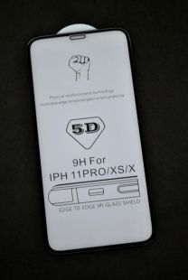 Защитное стекло iPhone X/XS/11 Pro 3D/6D Black 4you
