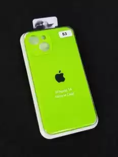 Чохол iPhone 14 Silicon Case original FULL Camera № 53 neon green ( 4you )