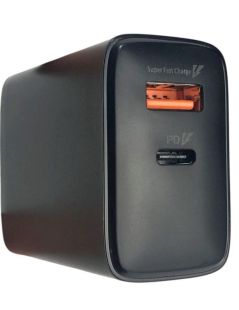 CЗУ 4you A52 (PD 22.5W, Fast Charger QC 3.0, 5V/3A, 9V/12V-1.5A, 2выхода) black+ кабель Micro USB