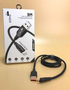 Usb-cable Micro USB 4you Dnister black (2.4A, Silicon Perfect) Нова упаковка!