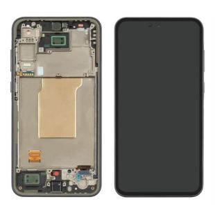 LCD Samsung M32/M325 Galaxy з чорним тачскриномі та корпусною рамкою 6.39" OLED (M) 