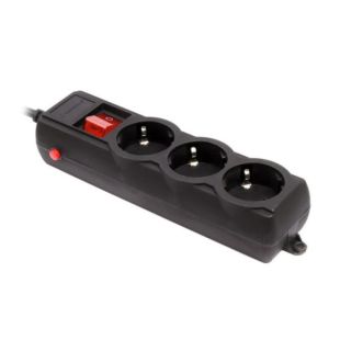 Фильтр сетевой Gembird SPG3-G-15B-PRO 3 розетки, черный 4,5м (с предохранителем)