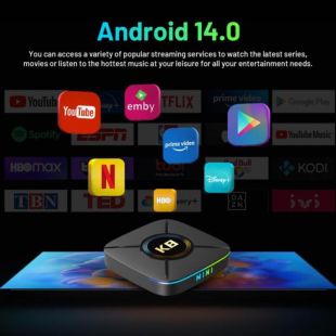 Smart TV HK1 RBOX -K8 Mini 2/16GB (RK3518, Android 14.0, 4Core 64bit, 2.4G+5G+BT, VF)