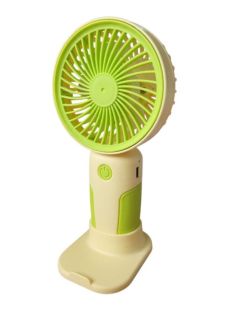 Вентилятор ручний MINI FAN MJ122 (підставка для телефону, 3 режими, MicroUSB) Yellow/green
