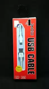 Usb-cable Micro USB 4you Tems white (2A) (від10шт - 10%)