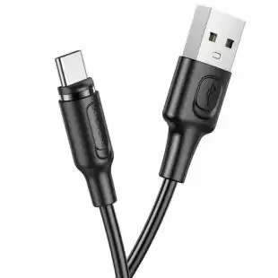 Usb-cable Type-C BOROFONE BX41 Amiable 3A 1m (круглий, magnetic) Black