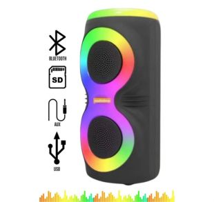 Портативна колонка MS-3637BT (USB+SD+Bluetooth+FM+LED) Black