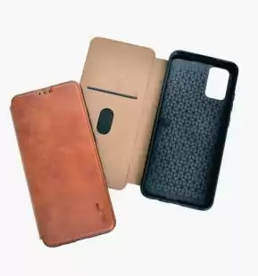 Flip Cover for Samsung A02s/A025 DDU Premium Dark brown (PU Шкіра) (4you)