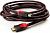 Кабель HDMI (папа-папа) 3м черно-красная оплетка (двойной феррит) v1.4