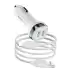 АЗП-USB HOCO Z40 2.4A 2 Usb + кабель iPhone 5 White