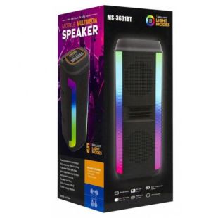 Портативна колонка MS-3631BT (USB+SD+Bluetooth+FM+LED) Black