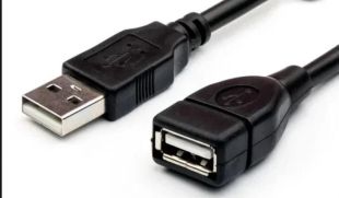 Кабель USB тато/мама (AM/AF) 1м подовжувач чорний