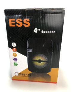 Портативная колонка ESS-110 (USB+SD+Bluetooth+FM+адаптер от сети+1-динамик) Black