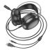 Гарнитура HOCO W109 (микрофон,LED) (Мониторы) Black
