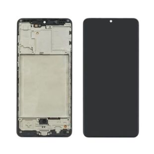 LCD Samsung A31/A315 (2020) із чорним тачскрином + корпусна рамка IPS (M)