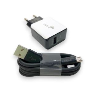 CЗУ 4you A40 (18W, Fast Charger QC 3.0, 5V/3A, 9V/12V-1.5A, 1USB) black/white+Micro USB 3А Dvina