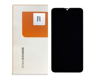 LCD Samsung A10s/A107 (2019) із чорним тачскрином Service Pack (M)
