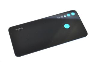 Заднее стекло корпуса Huawei P Smart + (2018) черная (M) 